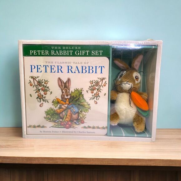 Peter Rabbit Gift Set Beatrix Potter - 4 Classic Board Books + Plush, NIB NEW - Picture 1 of 8